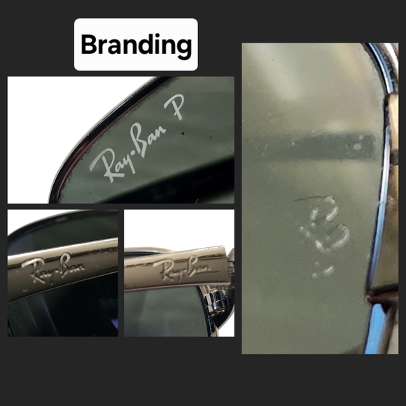 Ray-Ban Polarized Aviator RB3342 Warrior Sunglasses Black Silver Italy Unisex - Picture 4 of 7